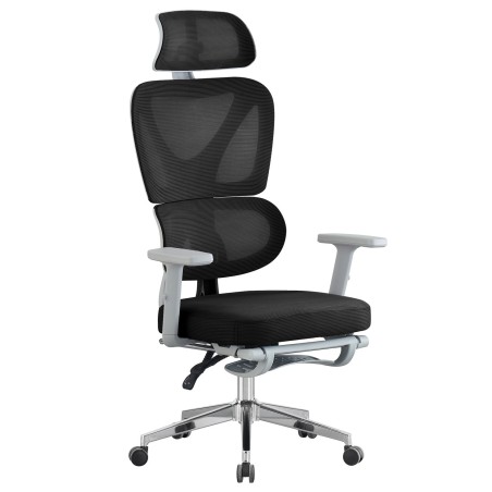 Sillón de oficina DURBUY, alto, ergonómico, gris