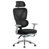 Sillón de oficina DURBUY, alto, ergonómico, gris