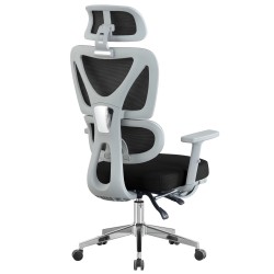 Sillón de oficina DURBUY, alto, ergonómico, gris