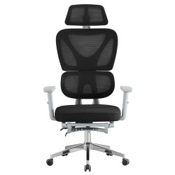 Sillón de oficina DURBUY, alto, ergonómico, gris