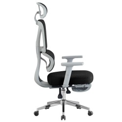 Sillón de oficina DURBUY, alto, ergonómico, gris