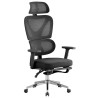 Sillón de oficina DURBUY, alto, ergonómico, negro