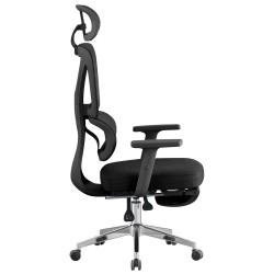 Sillón de oficina DURBUY, alto, ergonómico, negro