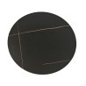 Mesa CAVEZZO, baja, negra, tapa cerámica mármol negro