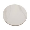 Mesa CAVEZZO, baja, blanca, tapa cerámica mármol blanco