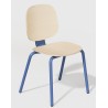 Silla COLMAR, apilable, azul, contrachapado revestido con HPL