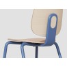 Silla COLMAR, apilable, azul, contrachapado revestido con HPL