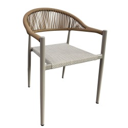 Sillón MÓNACO, apilable, aluminio