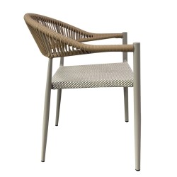 Sillón MÓNACO, apilable, aluminio