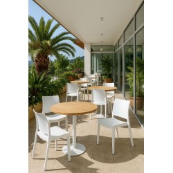 Silla CAPRI, apilable, tratamiento anti UV
