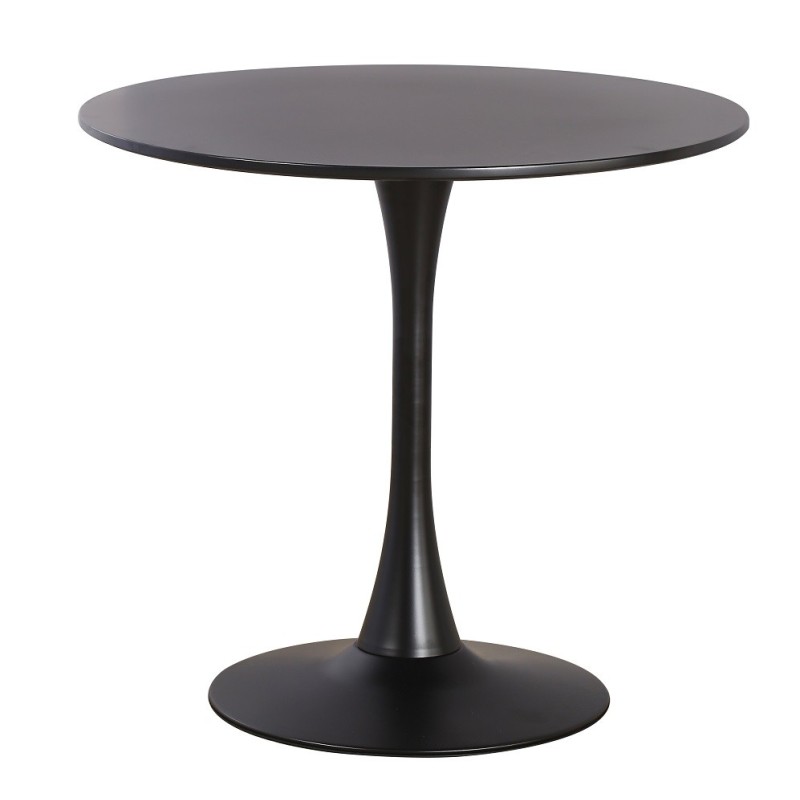 Mesa TUL (SU), base de metal, tapa lacada negra