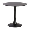 Mesa TUL (SU), base de metal, tapa lacada negra