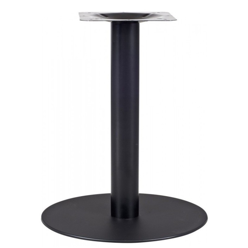 Base de mesa BOMBAY 60, tubo redondo, negra, base de acero de 8 mm. 60 cms de diámetro