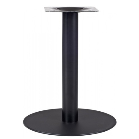Base de mesa BOMBAY 60, tubo redondo, negra, base de acero de 8 mm. 60 cms de diámetro