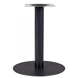 Base de mesa BOMBAY 60, tubo redondo, negra, base de acero de 8 mm. 60 cms de diámetro