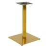 Base de mesa TROCADERO 72DO, acero inoxidable, dorada, base de acero de 8 mm. 45 x 45 cms
