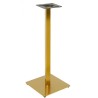 Base de mesa TROCADERO 110DO, alta, acero inox, dorada, base acero de 8 mm. 45 x 45 cms