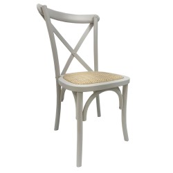 Silla CROSS SX, madera de haya, blanca