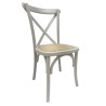 Silla CROSS SX, madera de haya, blanca