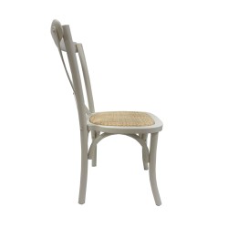Silla CROSS SX, madera de haya, blanca