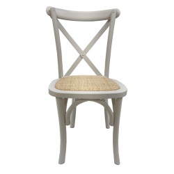 Silla CROSS SX, madera de haya, blanca