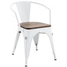 Sillón TOL EK WOOD, acero, blanco
