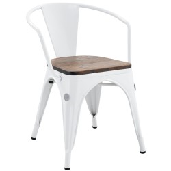 Sillón TOL EK WOOD, acero, blanco