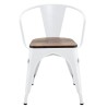 Sillón TOL EK WOOD, acero, blanco