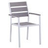 Sillón GARIBALDI, apilable, metal blanco