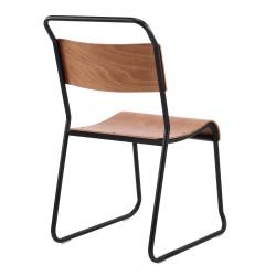 Silla LIVERPOOL, apilable, negra