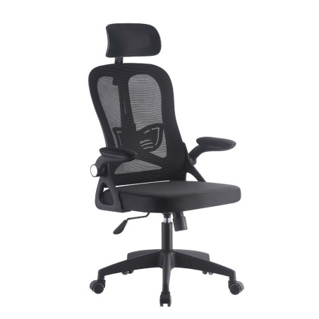 Sillón de oficina ORBEC, alto, negro
