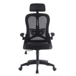 Sillón de oficina ORBEC, alto, negro