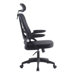 Sillón de oficina ORBEC, alto, negro
