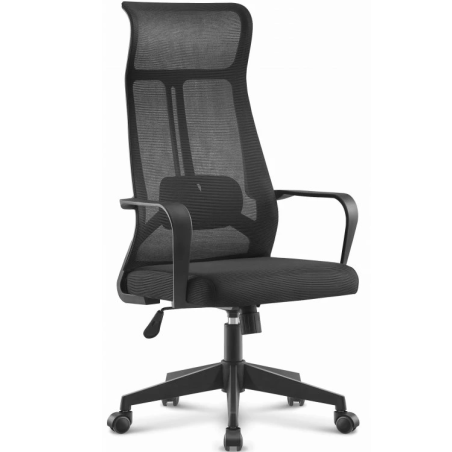 Sillón de oficina AMIENS, alto, negro
