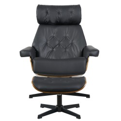 Butaca con ottoman EUROPA, madera, metal