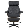 Butaca con ottoman EUROPA, madera, metal