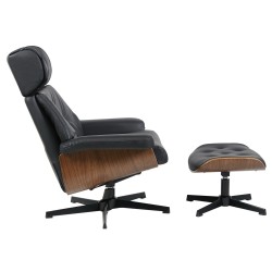 Butaca con ottoman EUROPA, madera, metal