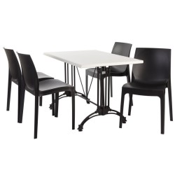 Base de mesa EIFFEL NEW, rectangular, aluminio, negra