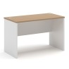 Mesa de oficina VOLPI 120, blanco y roble