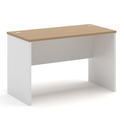 Mesa de oficina VOLPI 140, blanco y roble