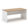 Mesa de oficina VOLPI 160, blanco y roble