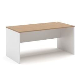 Mesa de oficina VOLPI 180, blanco y roble