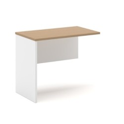 Ala de mesa de oficina VOLPI 80, blanco y roble