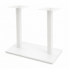 Base de mesa BEVERLY, rectangular, tubo cuadrado, blanca, base de 70 x 40 cms
