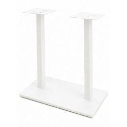 Base de mesa BEVERLY, alta, rectangular, tubo cuadrado, blanca, base de 70 x 40 cms