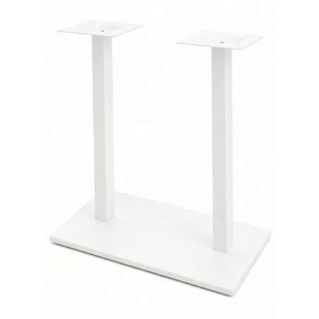 Base de mesa BEVERLY, alta, rectangular, tubo cuadrado, blanca, base de 70 x 40 cms