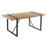 Mesa JENA, metal negro, tapa DM bilaminado roble claro