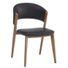 Silla CALABRIA, metal acabado de color madera