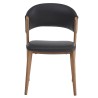 Silla CALABRIA, metal acabado de color madera