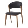 Silla CALABRIA, metal acabado de color madera